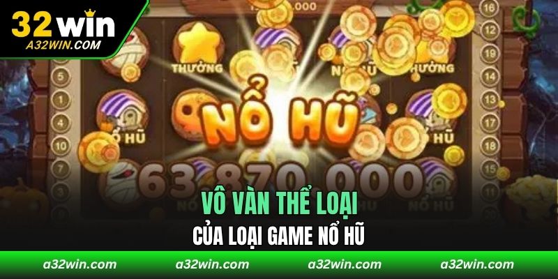 Vô vàn thể loại của loại game nổ hũ